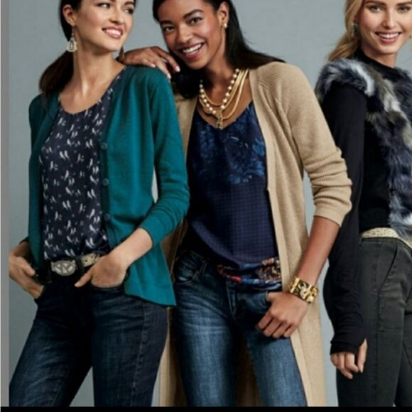 CABI 3368 cardigan teal ever sweater‎ with snap buttons S - Picture 12 of 13